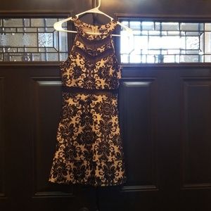 Black Designs with Khaki Colored Base Dress